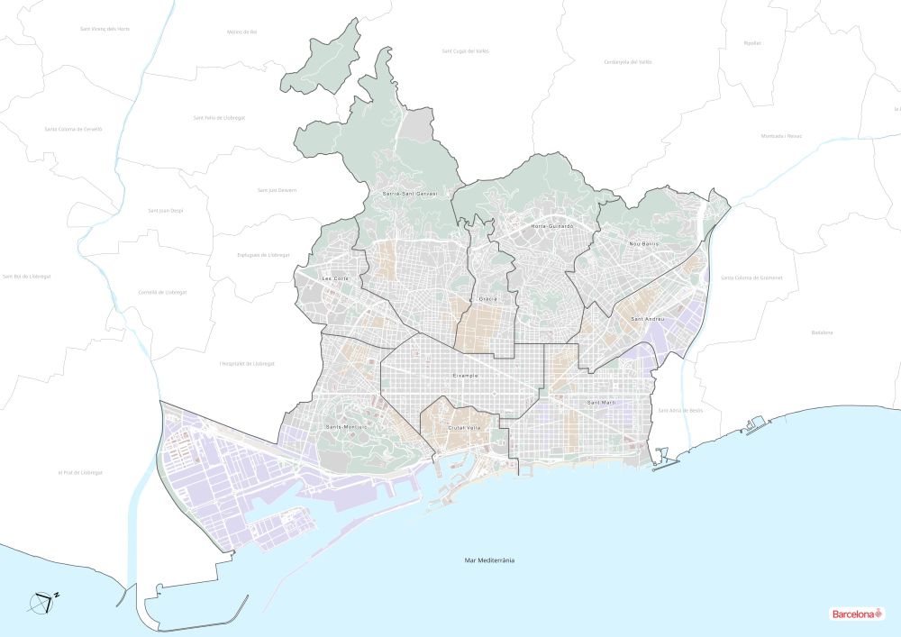 mapa de barcelona - Real Estate Barcelona